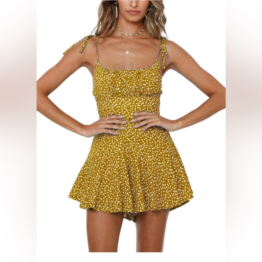 Mustard Floral Jumpsuit